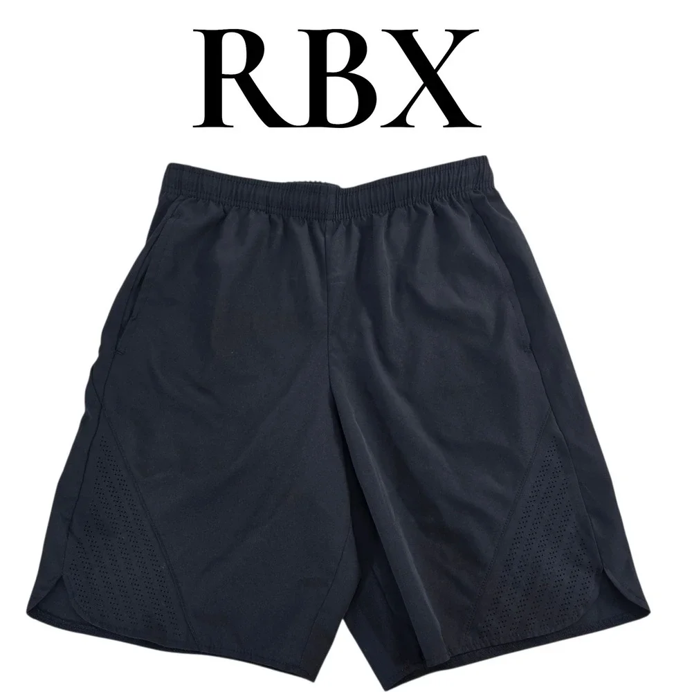 RBX Performance Shorts Mens Small Black Polyester Athletic X-Dri Gym Training 9